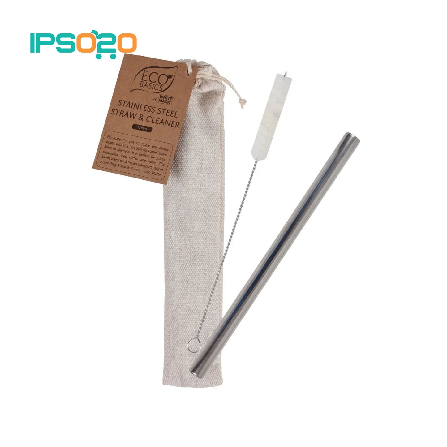Eco Basics Stainless Steel Straw & Cleaner