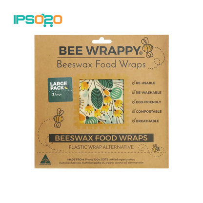White Magic Bee Wrappy Food Wraps 2 Pack Large