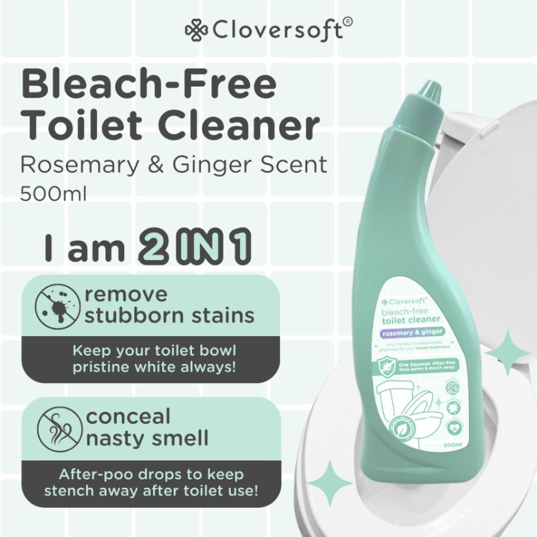 CLOVERSOFT Bleach Free Eco Friendly Toilet Cleaner Powerful and Gentle 500ml