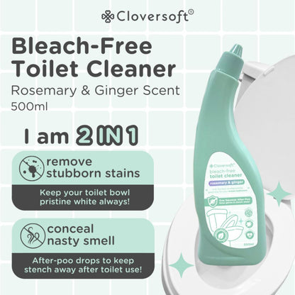 CLOVERSOFT Bleach Free Eco Friendly Toilet Cleaner Powerful and Gentle 500ml