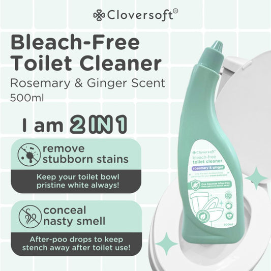 CLOVERSOFT Bleach Free Eco Friendly Toilet Cleaner Powerful and Gentle 500ml