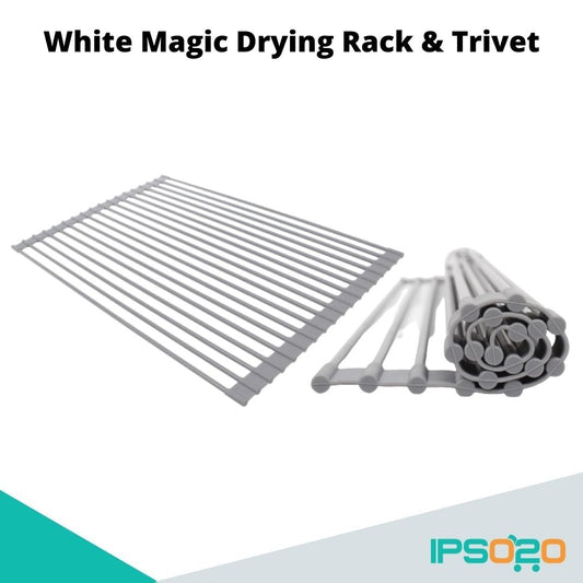 White Magic Dish Drying Rack & Trivet