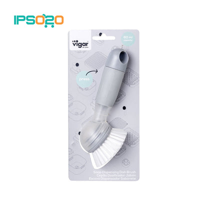 VIGAR Rengo Soap Dispensing Grey Dish Brush