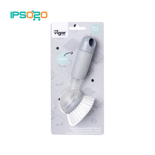 VIGAR Rengo Soap Dispensing Grey Dish Brush