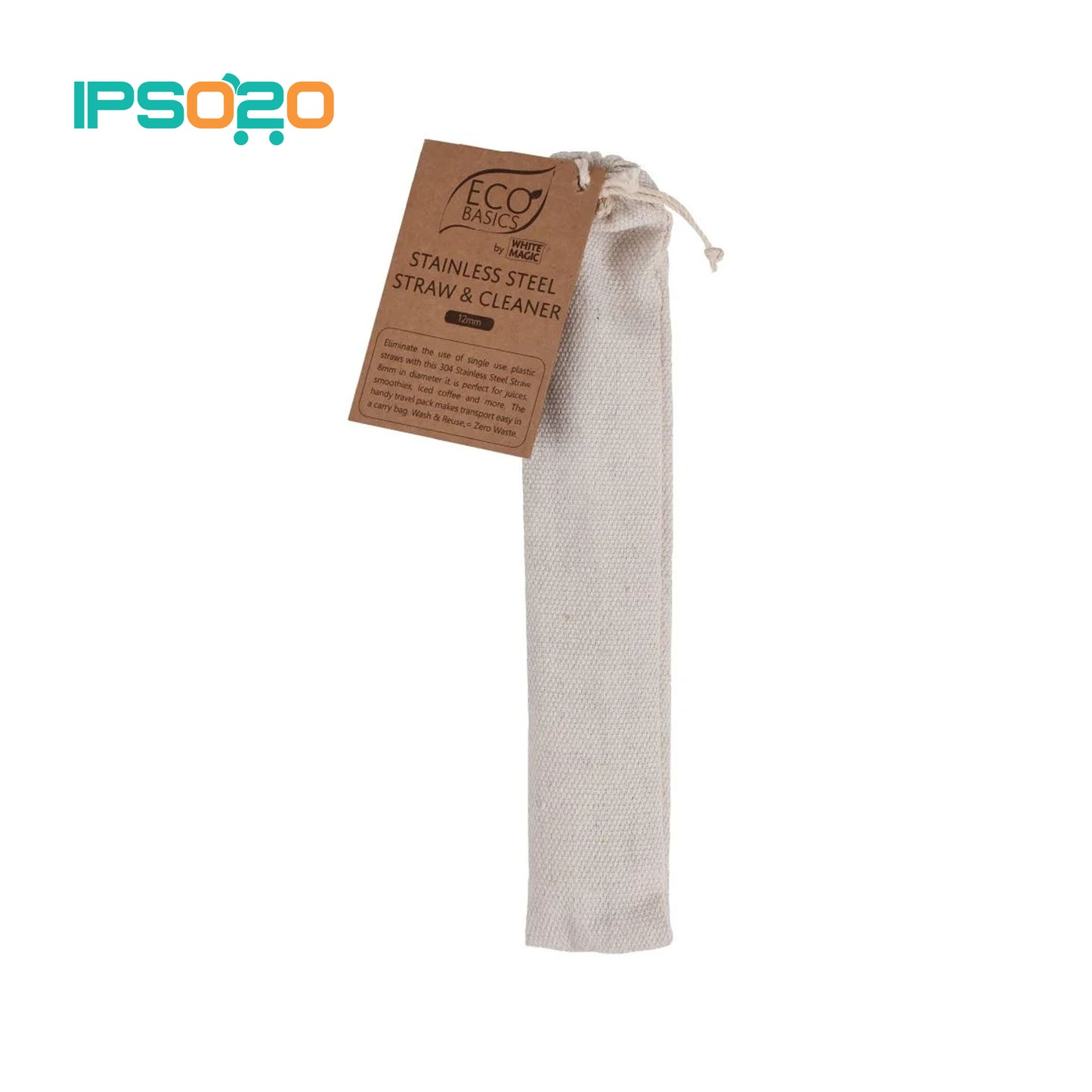 Eco Basics Stainless Steel Straw & Cleaner
