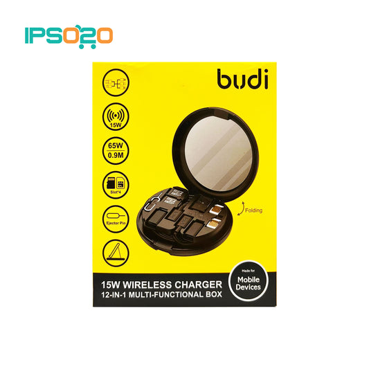 BUDI 15W Wireless Charger 12-in-1 Multi-Functional Box