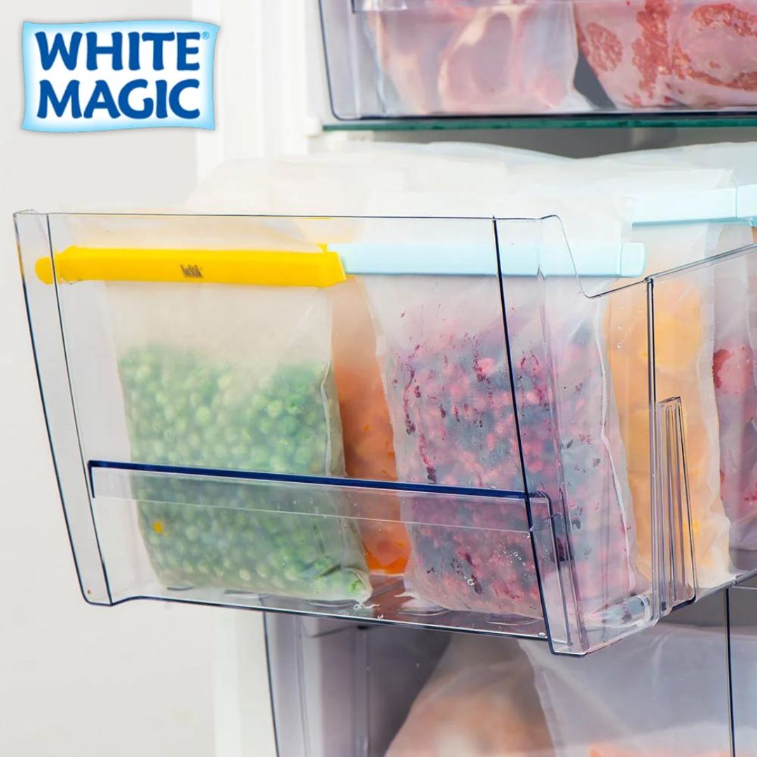 Reusable Freezer Bags + Clips Set