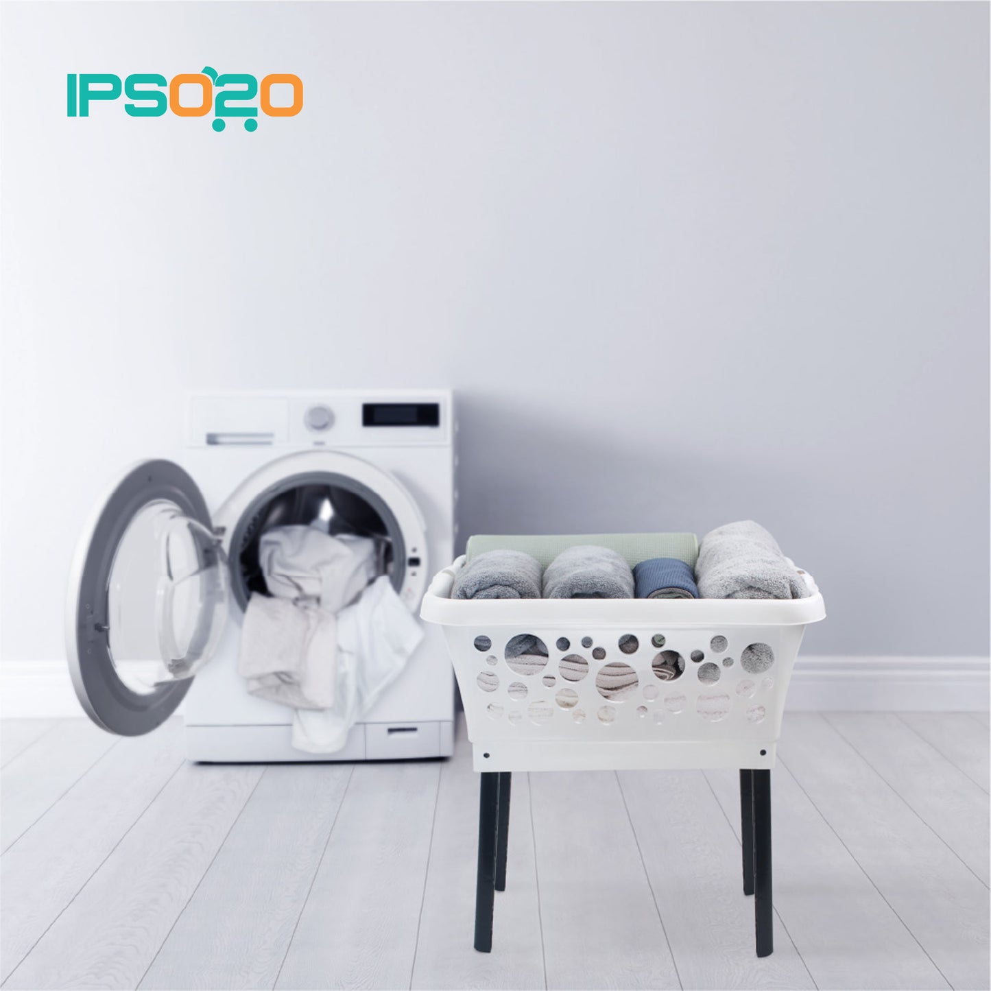 WHITE MAGIC Laundry Basket on Legs