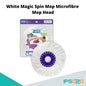 White Magic Spin Mop Microfibre Mop Head [ 40 cm in diameter , Made from 8000 strands of microfibre , Made in Taiwan ]