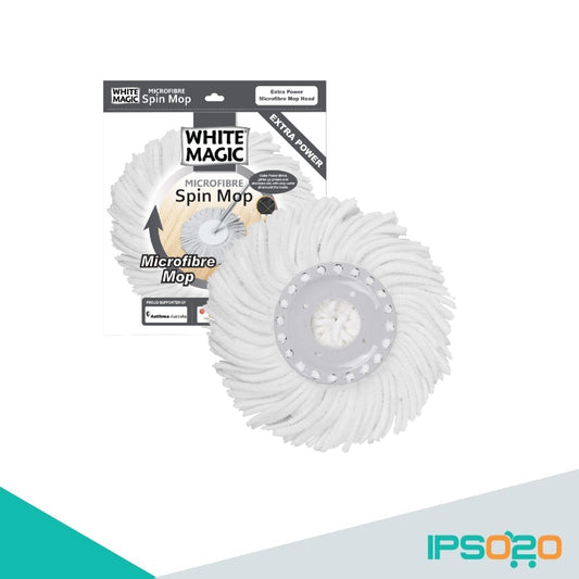 White Magic Spin Mop Microfibre Extra Power Mop Head [ Made in Taiwan ]