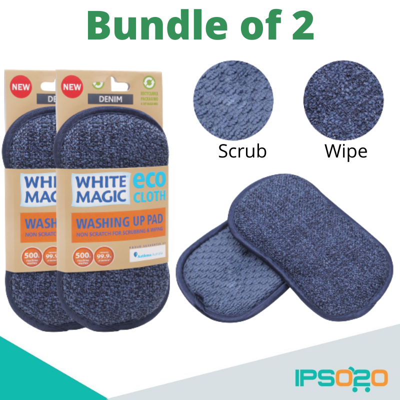[ Bundle of 2 ] White Magic Dishwashing Sponge Washing Up Pad