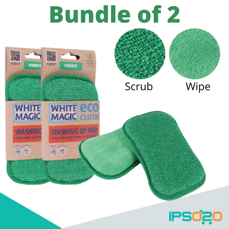 [ Bundle of 2 ] White Magic Dishwashing Sponge Washing Up Pad