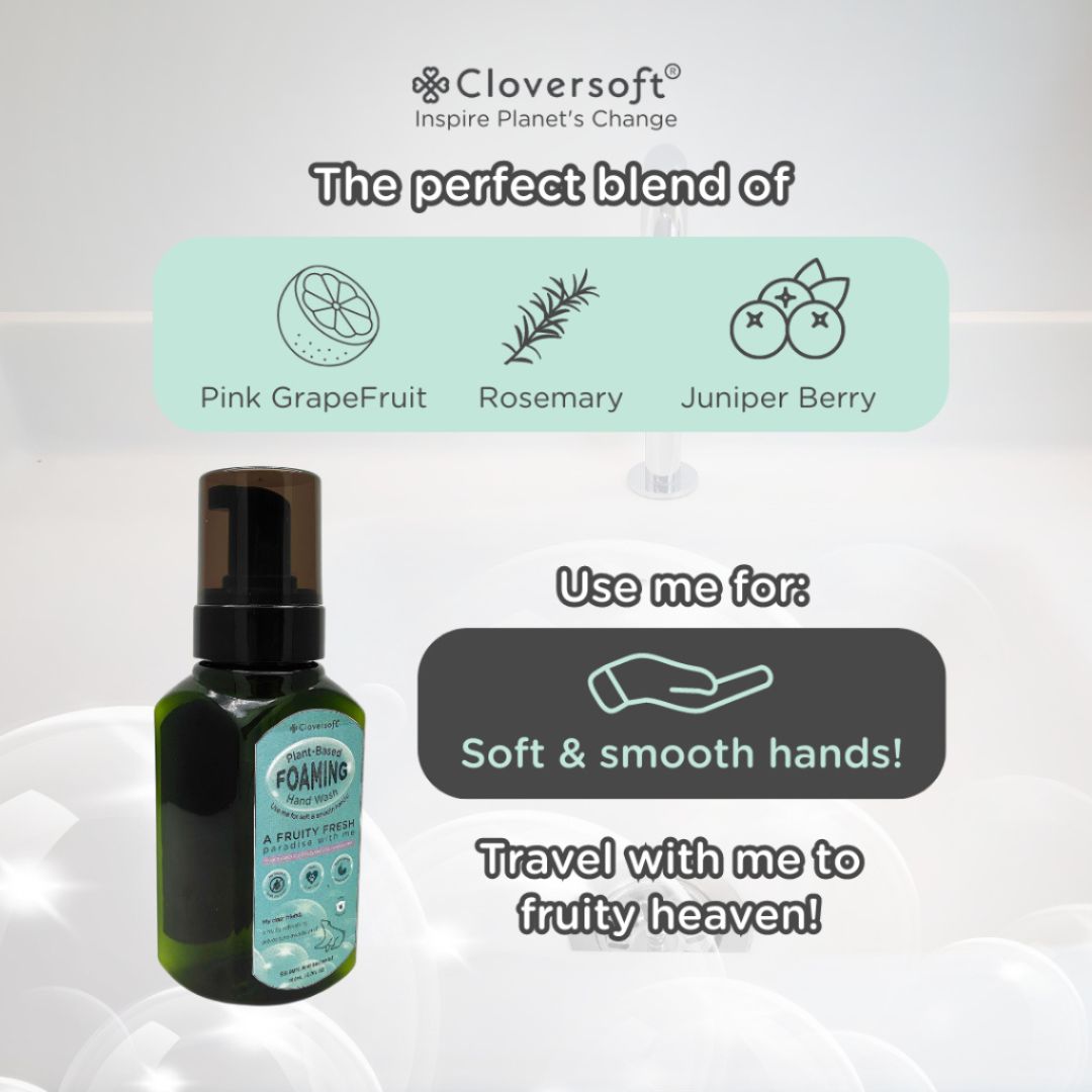 CLOVERSOFT Plant Based Bubbly Foaming Hand Wash 230ml + 30ml