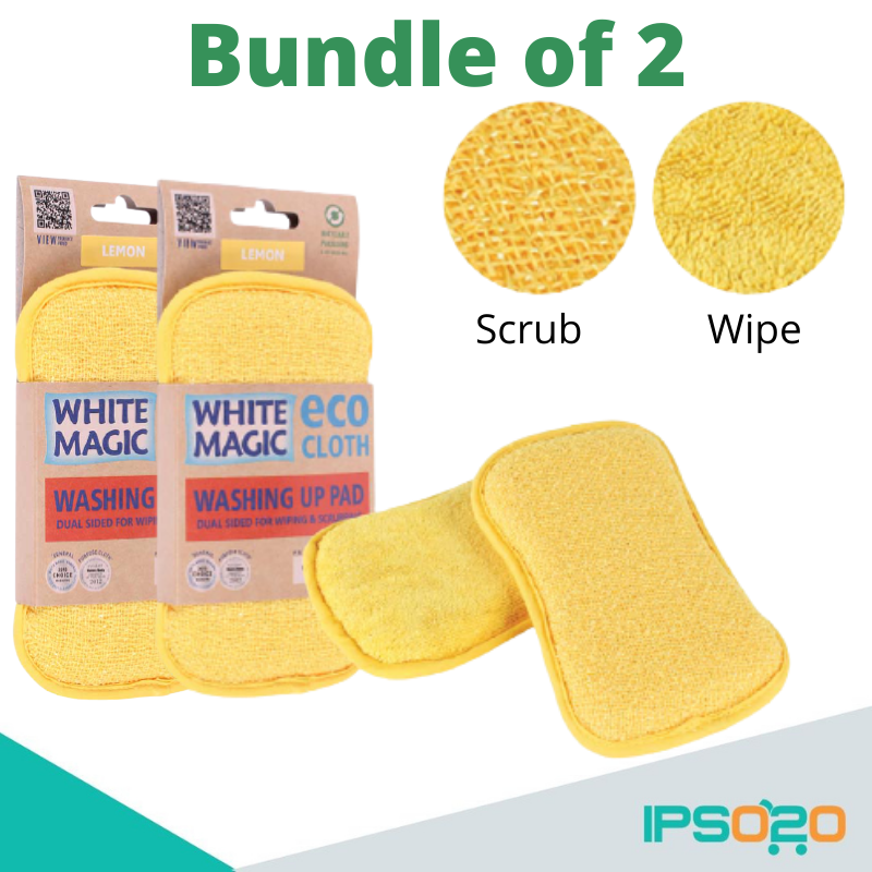 [ Bundle of 2 ] White Magic Dishwashing Sponge Washing Up Pad