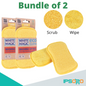 [ Bundle of 2 ] White Magic Dishwashing Sponge Washing Up Pad