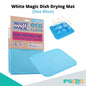 White Magic Dish Drying Mat [Absorbent , Hygienic , Antibacterial Microfibre] 45cm x 40cm