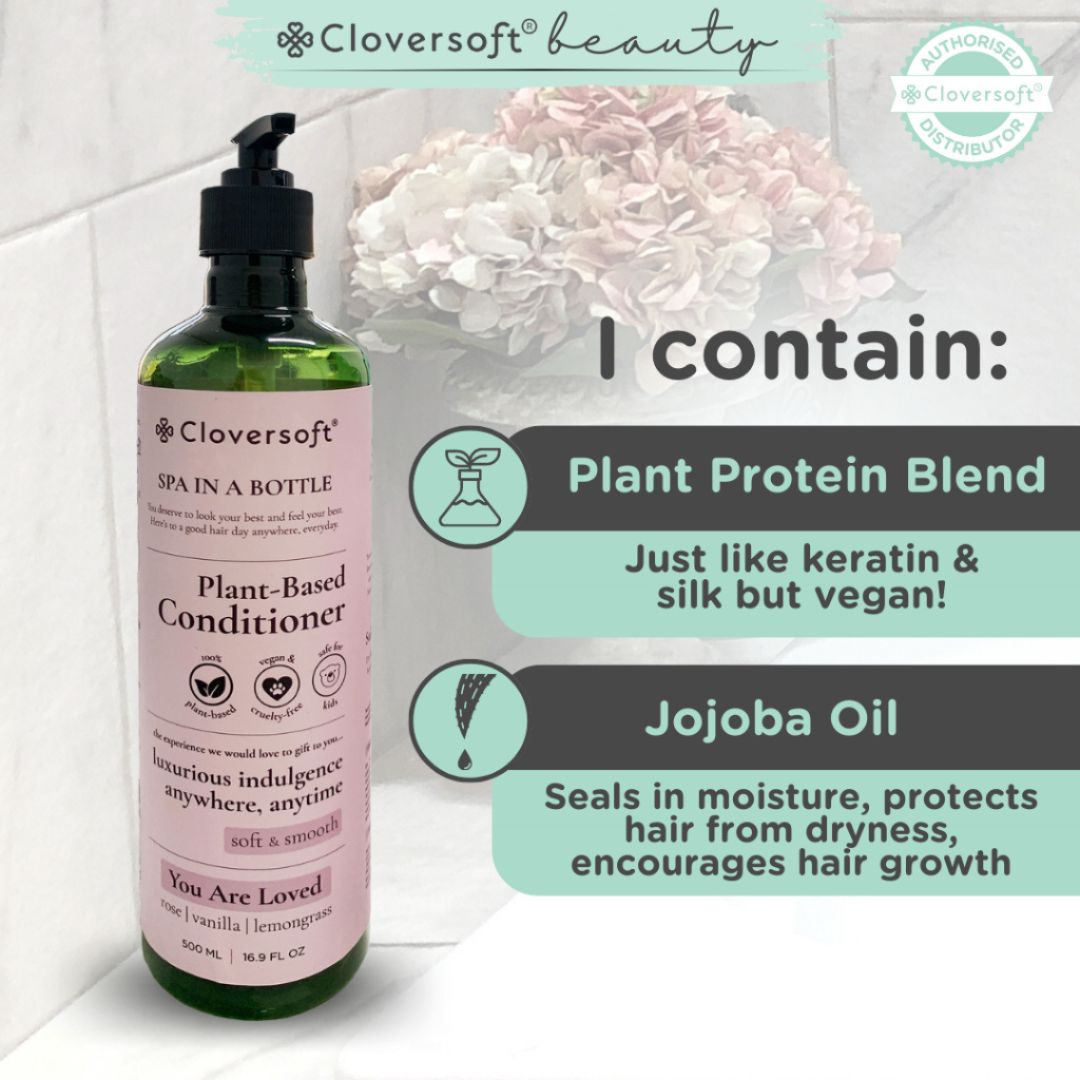 CLOVERSOFT Plant Based Soft and Smooth Tranquility Conditioner (500ml)