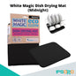 White Magic Dish Drying Mat [Absorbent , Hygienic , Antibacterial Microfibre] 45cm x 40cm