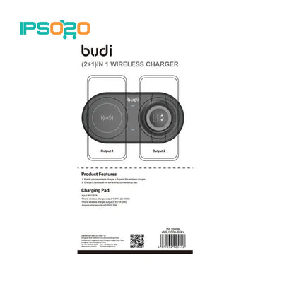 BUDI 3in1 Multi-Functional Travel Wireless Charger Box