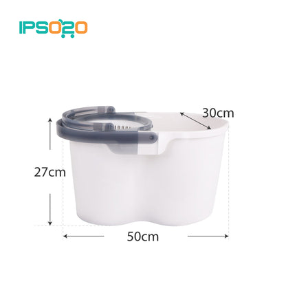 [New Model] White Magic TURBO Hand Press Spin Mop Set (with FREE 3 mop heads) / Dual Spin Model / 1 Year Bucket Warranty