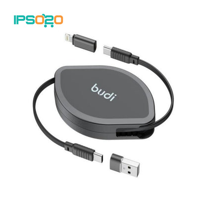 BUDI 4-in-1 Charge / Sync Cable PD 65W / 20W Retractable