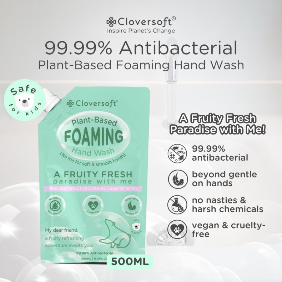 CLOVERSOFT Plant Based Bubbly Foaming Hand Wash 230ml + 30ml